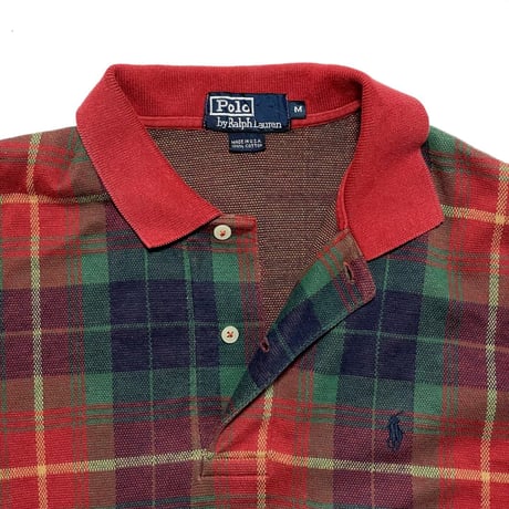 POLO RALPHLAUREN　"PLAID" POLO SHIRT/アメリカ製