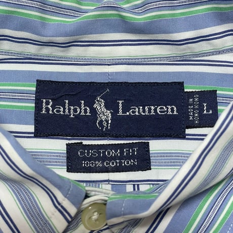 RALPHLAUREN　 "STRIPES" BUTTON DOWN SHIRT