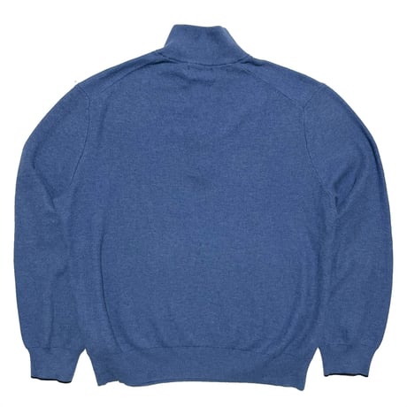 1POLO RALPHLAUREN　"HARF-ZIP" SWEAT SHIRT (BLUE)