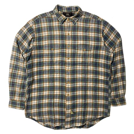RRL RALPHLAUREN　"TRACK TAG" FLANNEL SHIRT (90s)