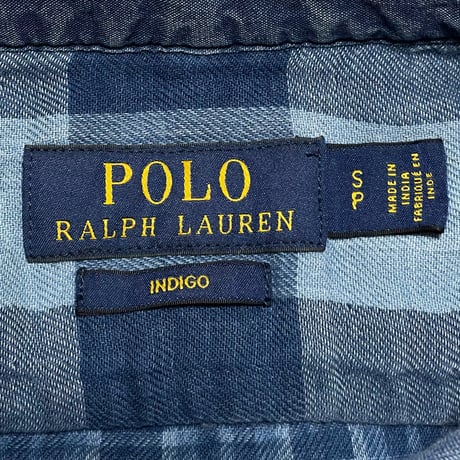 POLO RALPHLAUREN　"BUFFALO CHECK" FLANNEL INDIGO SHIRT