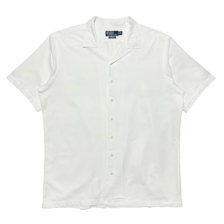 POLO RALPHLAUREN　"COTTON" OPEN COLLAR SHIRT