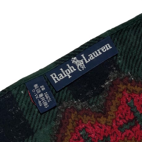 POLO RALPHLAUREN　"DEER" COTTON SCARF