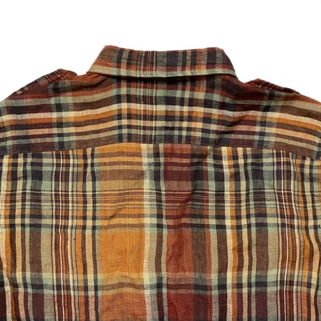 RALPHLAUREN　"PLAID" HEMP SHIRT