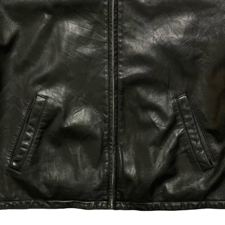 POLO RALPHLAUREN　"BLACK WATCH LINING" LAMB LEATHER JACKET