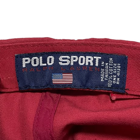 POLO SPORT RALPHLAUREN　"SCRIPT LOGO" LEATHER BILL CAP