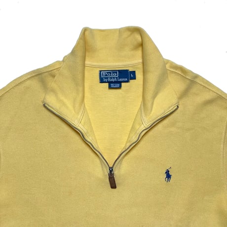 1POLO RALPHLAUREN　 "HARF-ZIP" SWEAT SHIRT (YELLOW)