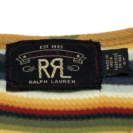RRL RALPHLAUREN　 "INDIAN PATTERN" S/S POCKET TEE (YELLOW)