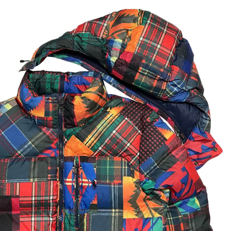 POLO RALPHLAUREN　"NATIVE PATCH WORK" DOWN JACKET