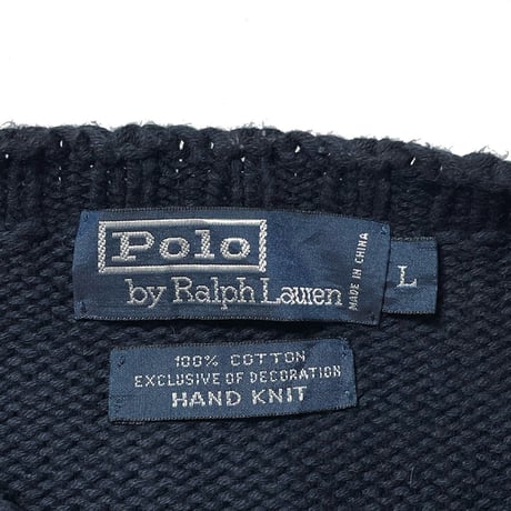 POLO RALPHLAUREN　"POLO BEAR" HAND KNIT SWEATER