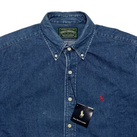 POLO COUNTR RALPHLAUREN　"RED PONY" BUTTONDOWN DENIM SHIRT