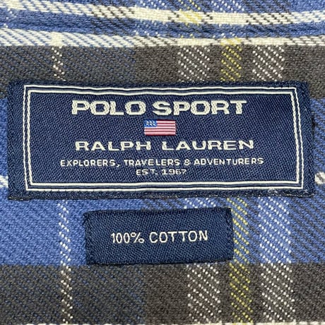 POLO SPORT RALPHLAUREN　"HARF ZIP" FLANNEL SHIRT