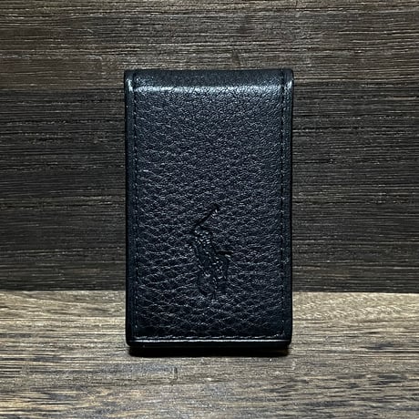 POLO RALPHLAUREN　LEATHER MONEY CLIP