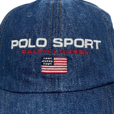 POLO SPORT RALPHLAUREN　"LOGO" 6PANEL DENIM CAP (BLUE)