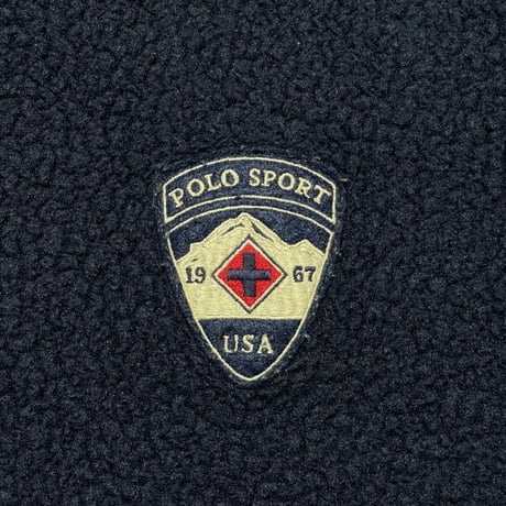 POLO SPORT RALPHLAUREN　"MADE IN USA" V-NECK FLEECE SWEAT