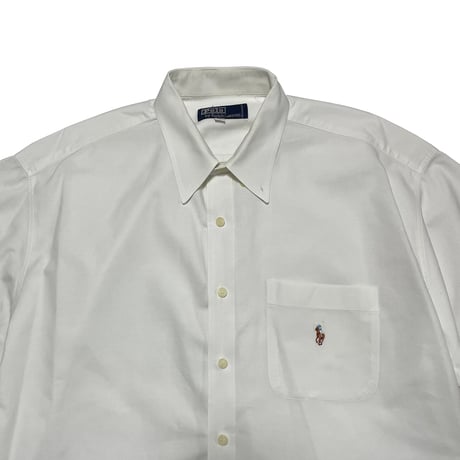 POLO RALPHLAUREN　"CLASSIC FIT WHITE BOTTON DOWN SHIRT" S/S SHIRT