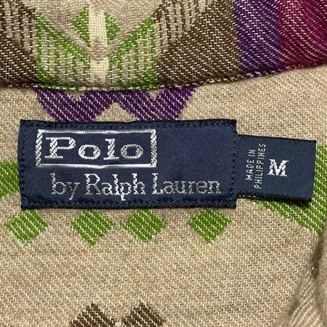 POLO RALPHLAUREN　"INDIAN PATTERN" FLANNEL SHIRT