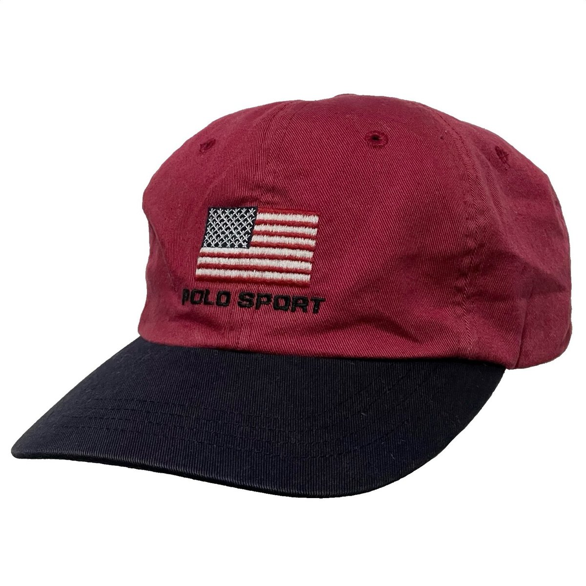 専用 POLO SPORT 6パネル キャップ 星条旗 台湾製 ポロスポ 90s Ralph Lauren POLO SPORT ポロスポ 星条旗 ツートン 6パネル