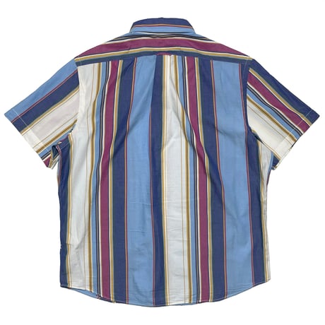 POLO RALPHLAUREN　"STRIPED" S/S BUTTON DOWN SHIRT