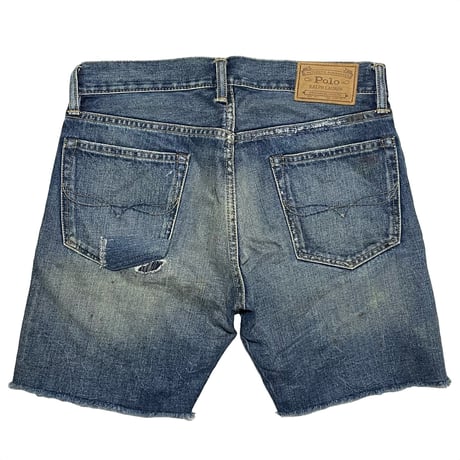 POLO RALPHLAUREN　"DAMAGE DENIM" SHORTS