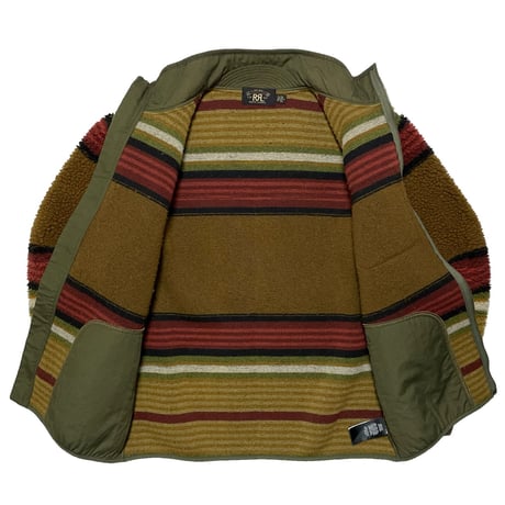 RRL RALPHLAUREN　"STRIPE" FLEECE JACKET