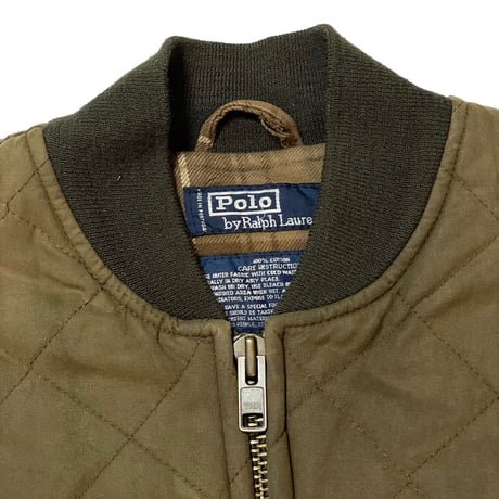 POLO RALPHLAUREN　"OIL COATING" QUILTING JACKET