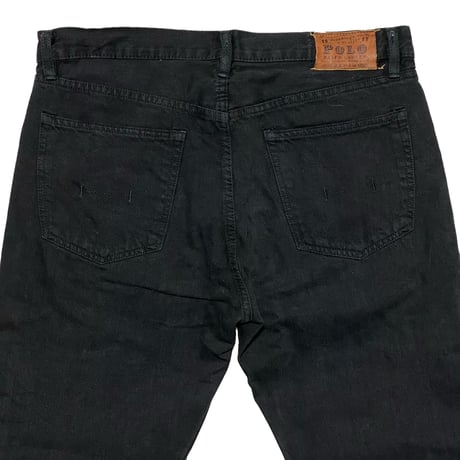 POLO RALPHLAUREN　 "650 STRAIGHT" BLACK DENIM PANTS