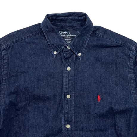 POLO RALPHLAUREN　"PONY" BUTTON DOWN DENIM SHIRT