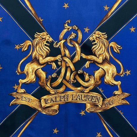 RALPHLAUREN　"LION" SILK BANDANNA