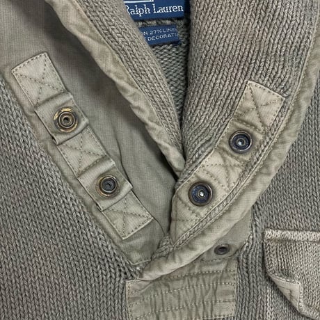 POLO RALPHLAUREN　"SHAWL COLLAR" SWEATER