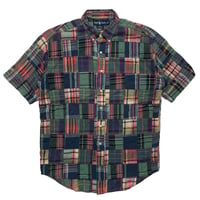 RALPHLAUREN　"PATCH WORK" S/S BUTTON DOWN SHIRT