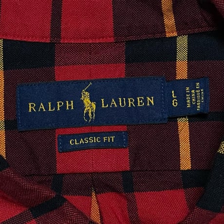 RALPHLAUREN　"BUTTONDOWN SHIRT" FLANNEL SHIRT