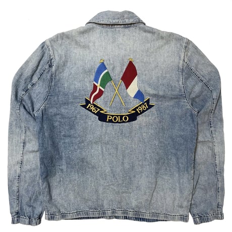 POLO RALPHLAUREN　"CROSS FLAG" DENIM SWING TOP