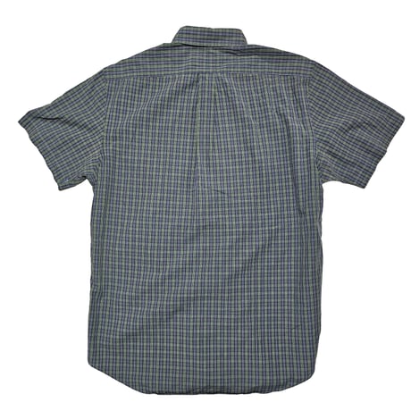 POLO RALPHLAUREN　"BOTTON DOWN SHIRT" S/S GREEN x NAVY SHIRT