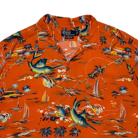 POLO RALPHLAUREN　 "FISHING" ALOHA SHIRT (XXL)