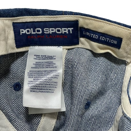 POLO SPORT RALPHLAUREN　"LOGO" 6PANEL DENIM CAP (BLUE)