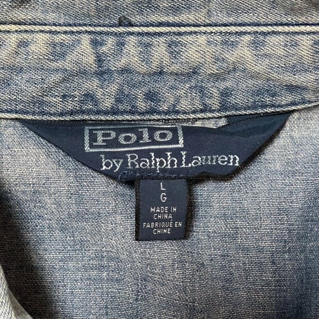 POLO RALPHLAUREN　"CROSS FLAG" DENIM SWING TOP