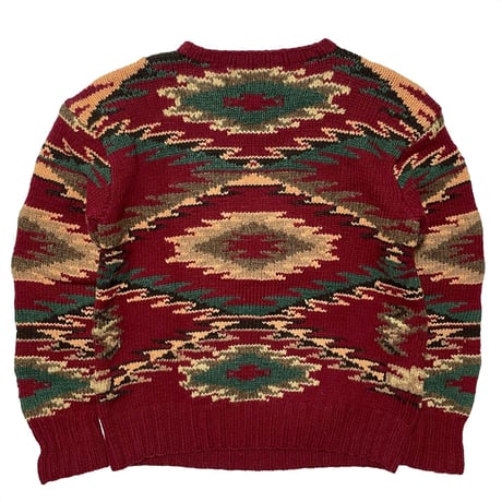 POLO COUNTRY RALPHLAUREN　"NATIVE PATTERN" SWEATER