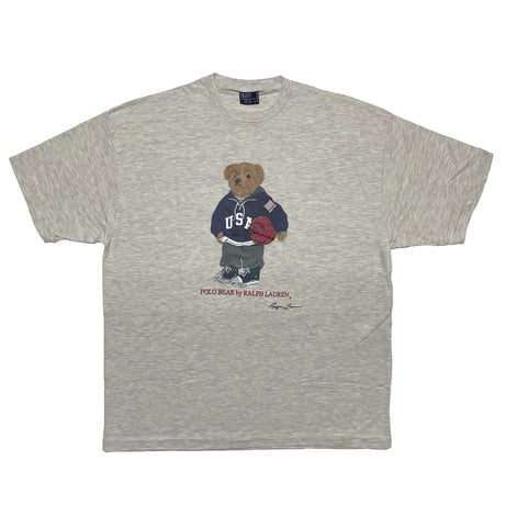 POLO RALPHLAUREN　"BASKETBALL BEAR" S/S TEE (DEADSTOCK)