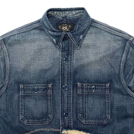 RRL RALPHLAUREN　"LIMITED EDITION" PATCHWORK DENIM SHIRT