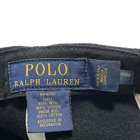 POLO RALPHLAUREN　"SCRIPT LOGO" MELTON CAP