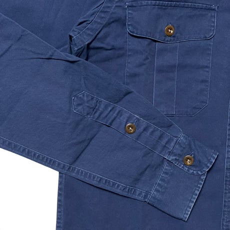 POLO RALPHLAUREN　"SHOULDER LEATHER PATCH" HUNTING SHIRT