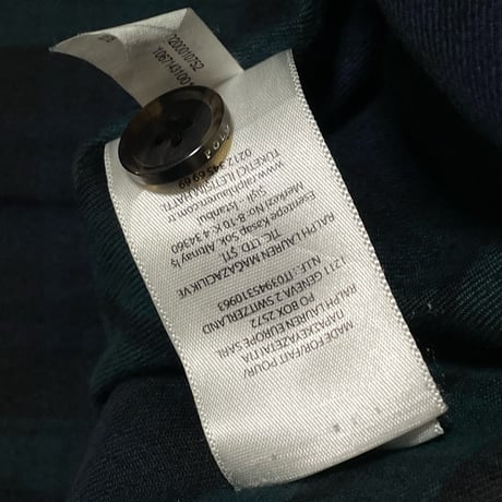 POLO RALPHLAUREN　"BLACK WATCH LINING" LAMB LEATHER JACKET