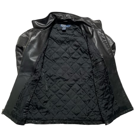 POLO RALPHLAUREN　 "BLACK" LEATHER JACKET