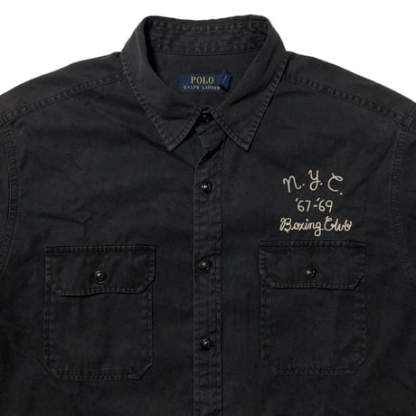 POLO RALPHLAUREN　 "NEW YORK BOXING CLUB" WORK SHIRT (1st-L)