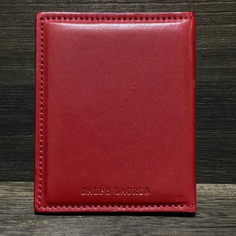 RALPHLAUREN　LEATHER TRAVEL PHOTO FRAME (RED)