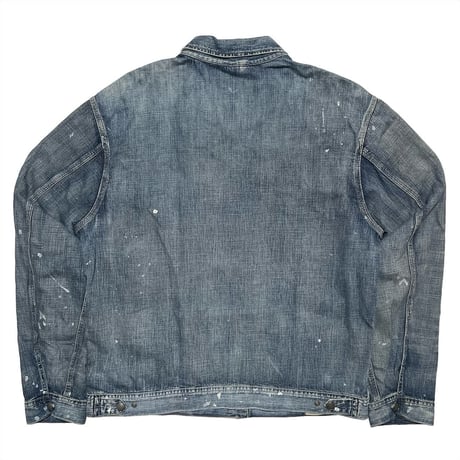 RRL RALPHLAUREN　"DISTRESSED INDIGO PAINT SPLATTER" DENIM JACKET