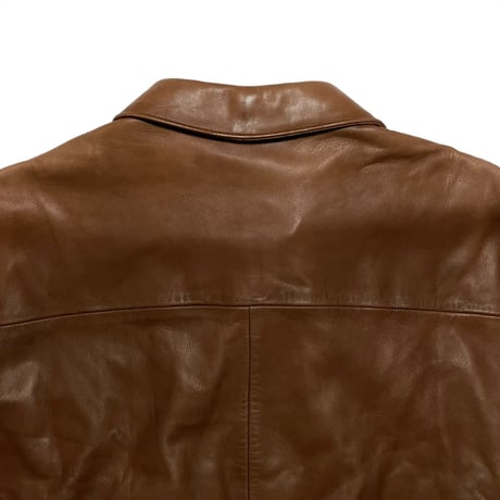 POLO RALPHLAUREN　 "BROWN" LEATHER JACKET (M)