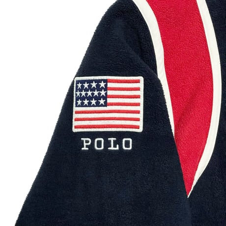 POLO RALPHLAUREN　 "P-WING USA" STADIUM FLEECE JACKET