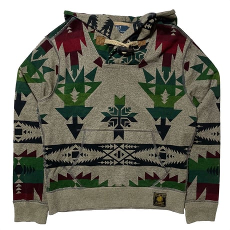 POLO RALPHLAUREN　"LEATHER ELBOW PATCH" HOODIE (NATIVE)